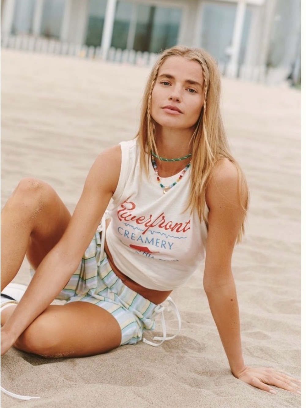 Anthropologie Pilcro Summertime Graphic “Vinnie” Tee NWT